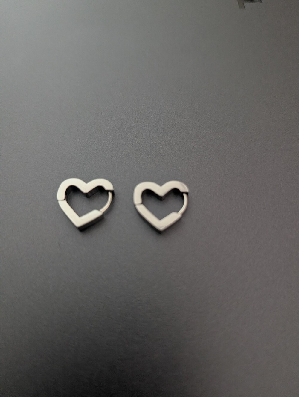 Silver Heart Hoop Earrings